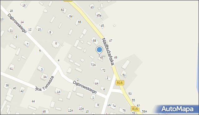Orchówek, Nadbużańska, 70a, mapa Orchówek