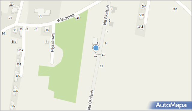Orzech, Na Skałach, 10, mapa Orzech