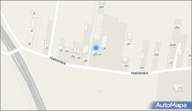 Orzech, Nakielska, 18i, mapa Orzech