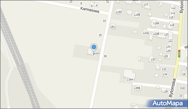 Orzech, Nakielska, 37, mapa Orzech