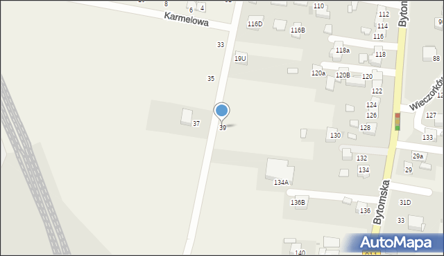 Orzech, Nakielska, 39, mapa Orzech