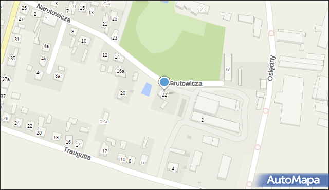 Osięciny, Narutowicza Gabriela, 22, mapa Osięciny