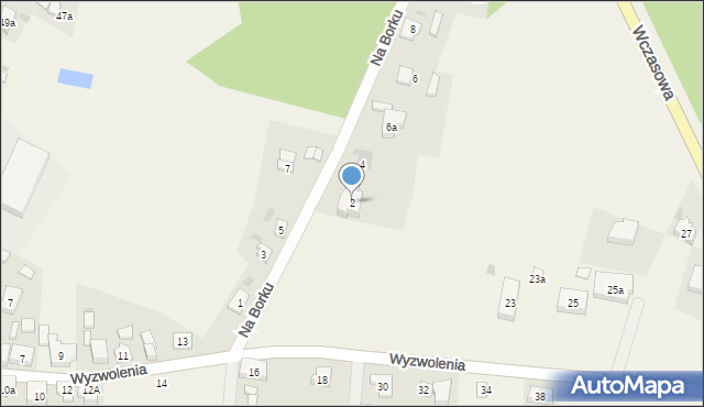 Osiek, Na Borku, 2, mapa Osiek