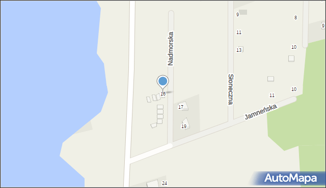 Osieki, Nadmorska, 16, mapa Osieki