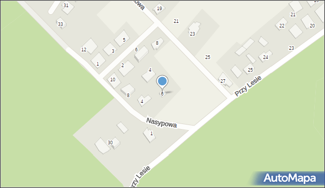 Osówiec, Nasypowa, 6, mapa Osówiec