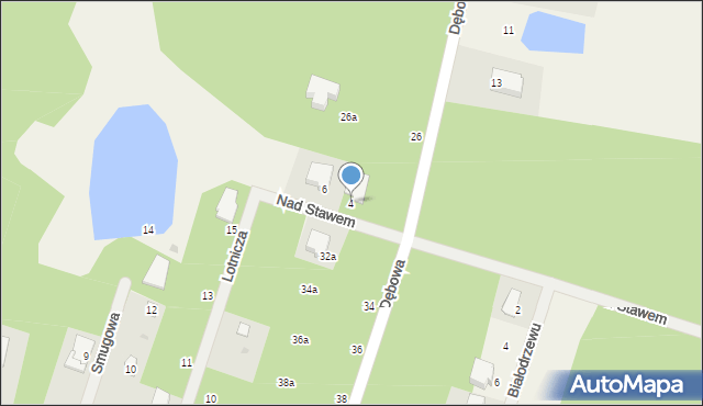 Osowiec, Nad Stawem, 4, mapa Osowiec