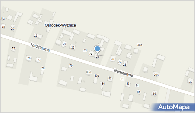 Ośrodek-Wyżnica, Nadstawna, 25, mapa Ośrodek-Wyżnica