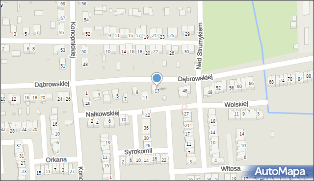 Ostrowiec Świętokrzyski, Nałkowskiej Zofii, 13, mapa Ostrowiec Świętokrzyski