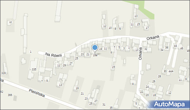 Ostrowsko, Na Równi, 19a, mapa Ostrowsko