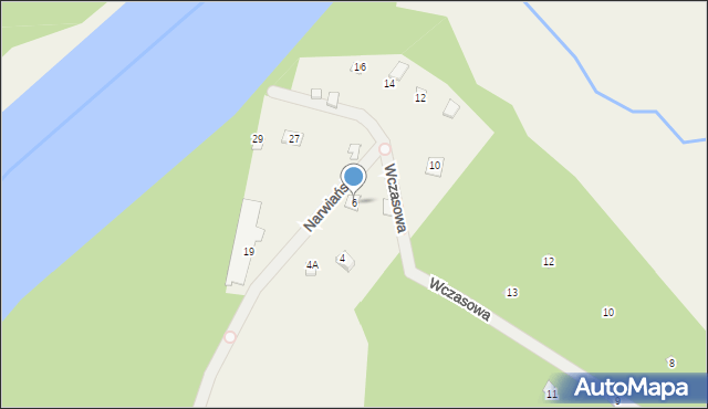 Ostrykół Dworski, Narwiańska, 6, mapa Ostrykół Dworski