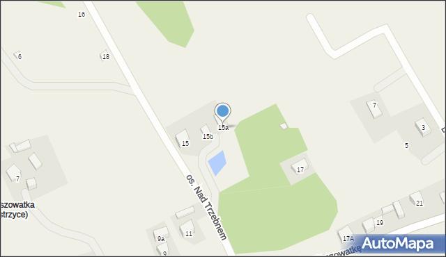 Ostrzyce, Na Koszowatkę, 15a, mapa Ostrzyce