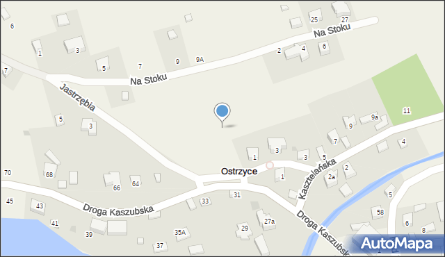 Ostrzyce, Na Stoku, 8a, mapa Ostrzyce