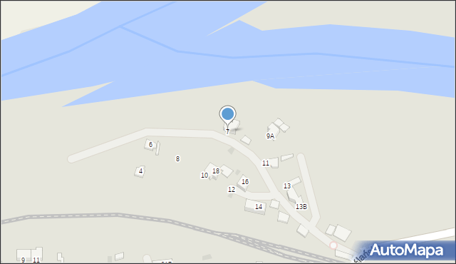 Oświęcim, Nadwiślańska, 7, mapa Oświęcimia