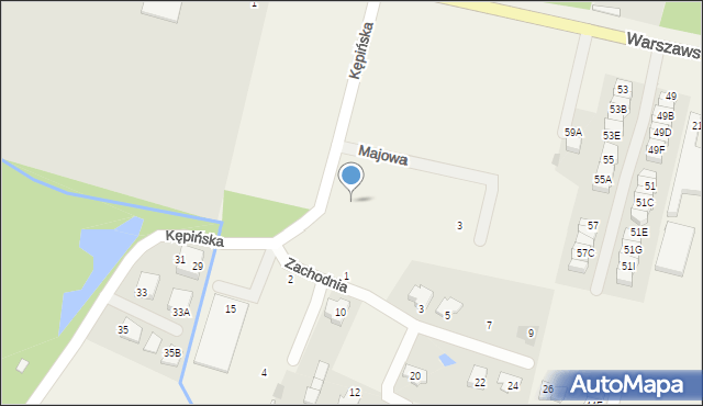 Otrębusy, Na Skraju, 13, mapa Otrębusy
