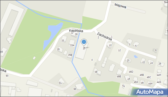 Otrębusy, Na Skraju, 15, mapa Otrębusy