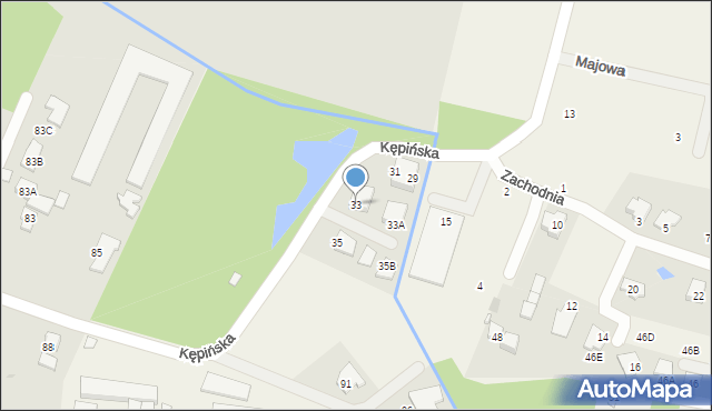 Otrębusy, Na Skraju, 33, mapa Otrębusy