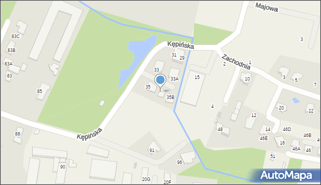 Otrębusy, Na Skraju, 35a, mapa Otrębusy