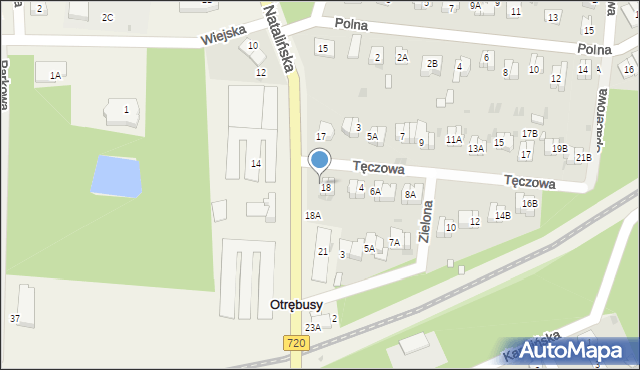 Otrębusy, Natalińska, 19, mapa Otrębusy