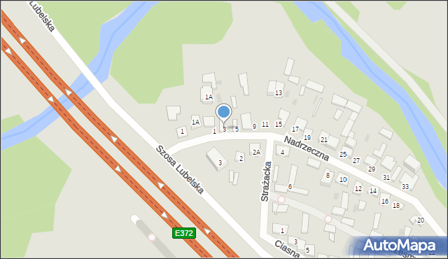 Otwock, Nadrzeczna, 3, mapa Otwock