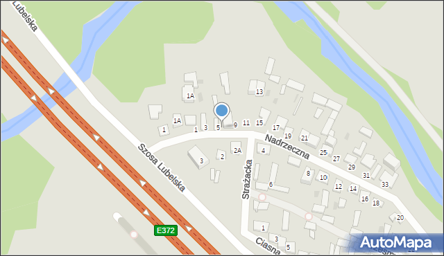 Otwock, Nadrzeczna, 7, mapa Otwock