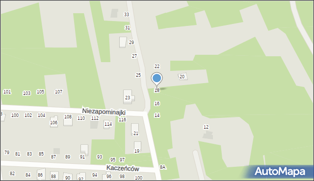 Otwock, Nagietkowa, 18, mapa Otwock
