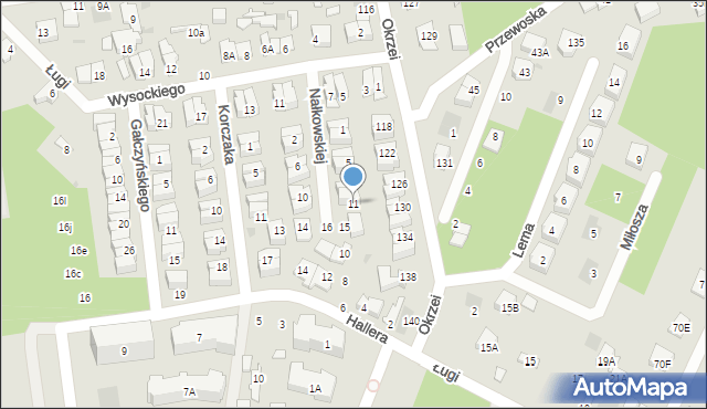 Otwock, Nałkowskiej Zofii, 11, mapa Otwock