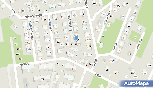 Otwock, Nałkowskiej Zofii, 15, mapa Otwock