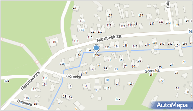 Otwock, Narutowicza Gabriela, 126A, mapa Otwock