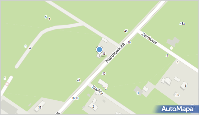 Otwock, Narutowicza Gabriela, 43a, mapa Otwock