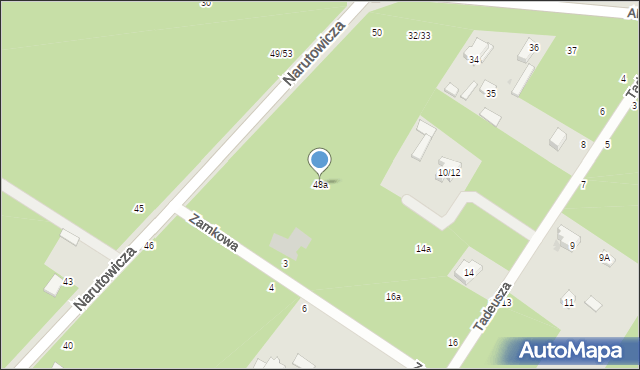 Otwock, Narutowicza Gabriela, 48a, mapa Otwock