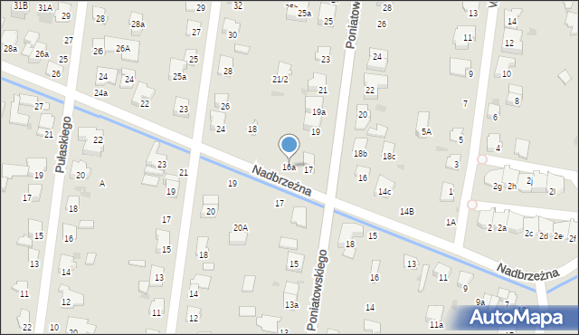 Ożarów Mazowiecki, Nadbrzeżna, 16a, mapa Ożarów Mazowiecki