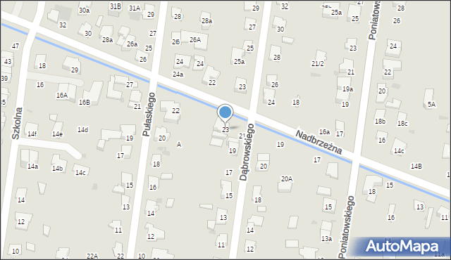 Ożarów Mazowiecki, Nadbrzeżna, 23, mapa Ożarów Mazowiecki