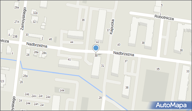 Ożarów Mazowiecki, Nadbrzeżna, 39, mapa Ożarów Mazowiecki