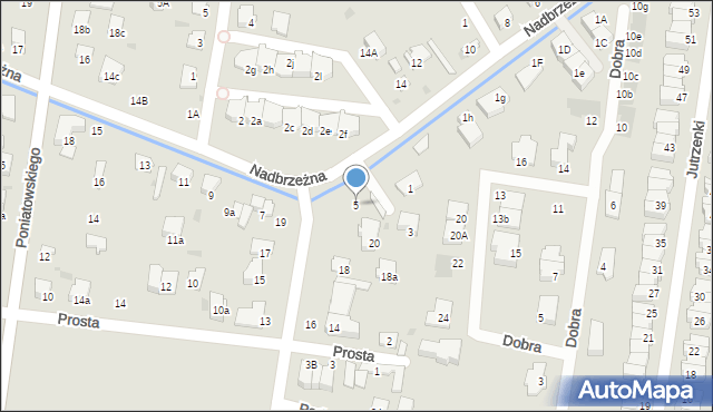 Ożarów Mazowiecki, Nadbrzeżna, 5, mapa Ożarów Mazowiecki