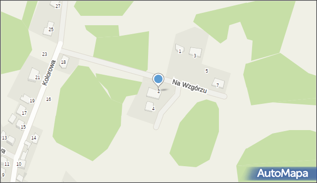 Pacółtowo, Na Wzgórzu, 2, mapa Pacółtowo