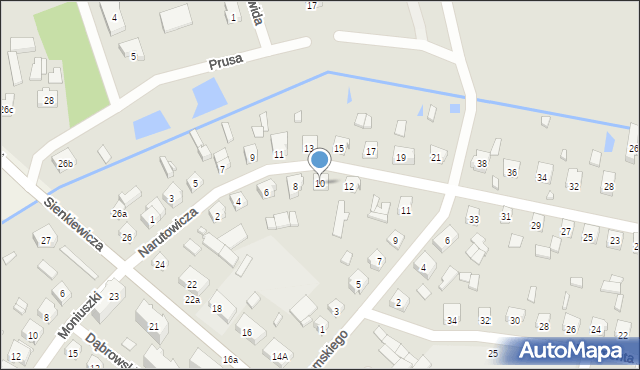Pajęczno, Narutowicza Gabriela, 10, mapa Pajęczno