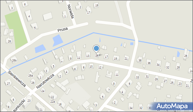 Pajęczno, Narutowicza Gabriela, 15, mapa Pajęczno