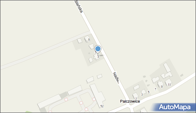 Palczowice, Nadwiślańska, 3, mapa Palczowice