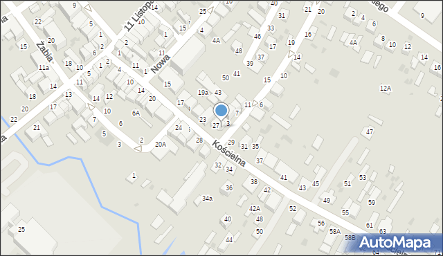 Parczew, Nadwalna, 1, mapa Parczew