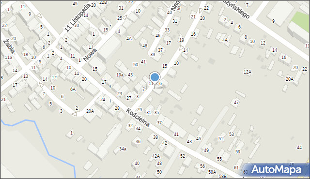 Parczew, Nadwalna, 4, mapa Parczew