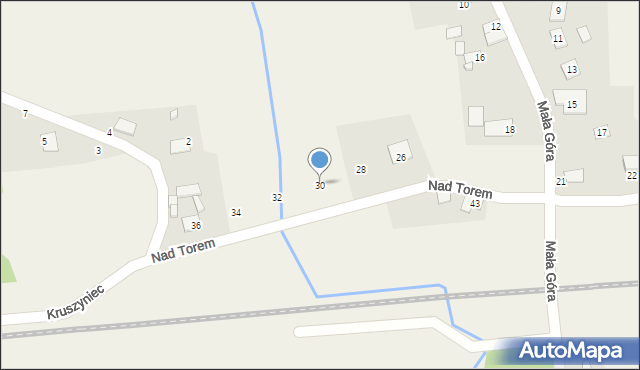 Pawłówek, Nad Torem, 30, mapa Pawłówek
