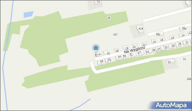 Pękowice, Na Wzgórzu, 32, mapa Pękowice