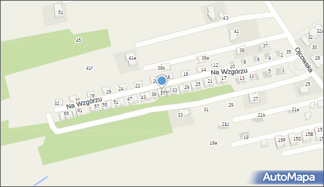 Pękowice, Na Wzgórzu, 37, mapa Pękowice