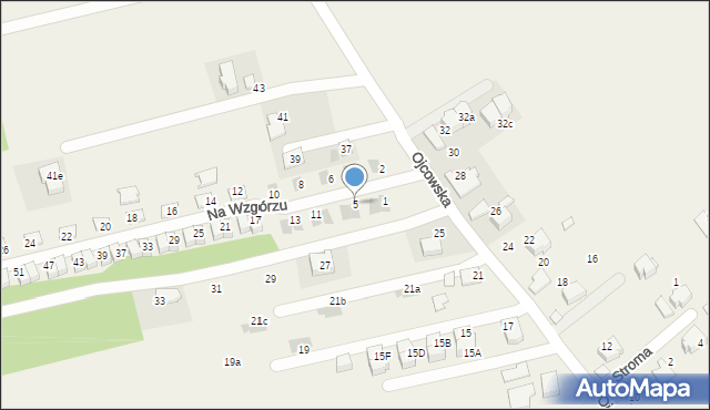 Pękowice, Na Wzgórzu, 5, mapa Pękowice