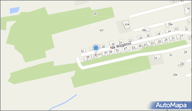 Pękowice, Na Wzgórzu, 61, mapa Pękowice