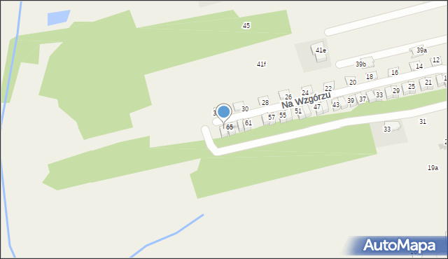 Pękowice, Na Wzgórzu, 67, mapa Pękowice