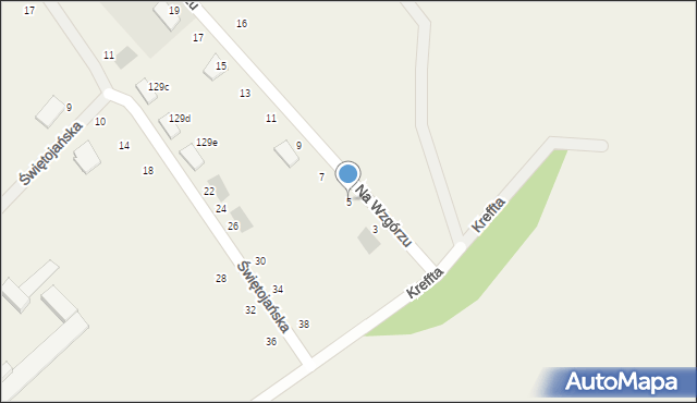 Pępowo, Na Wzgórzu, 5, mapa Pępowo