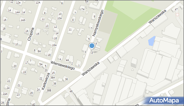 Piastów, Namysłowskiego Karola, 2, mapa Piastów