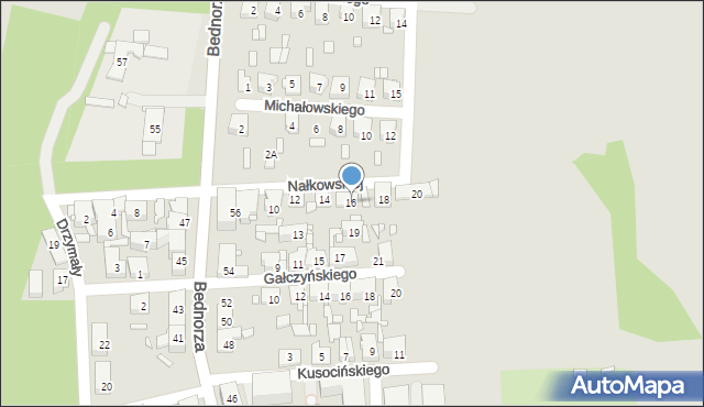 Piekary Śląskie, Nałkowskiej Zofii, 16, mapa Piekary Śląskie