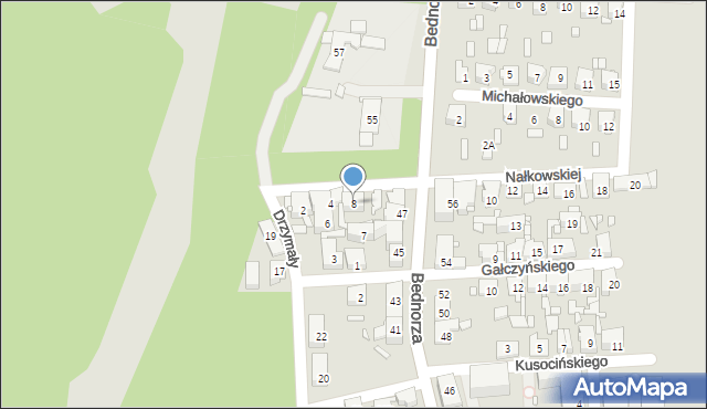 Piekary Śląskie, Nałkowskiej Zofii, 8, mapa Piekary Śląskie